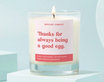 Thank You Gift | Funny Thank You Gift | Funny Candle | Soy Wax Candle | Good Egg
