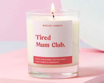 New Baby Gift | Funny Baby Shower Gift | Funny Candle | Soy Wax Candle | Tired Mum Club