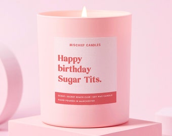 Cadeau d'anniversaire pour elle | Cadeau d'anniversaire drôle | Cadeau pour un ami | Joyeux anniversaire, seins en sucre