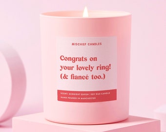 Verlobungsgeschenk | Lustiges Verlobungsgeschenk | Lustige Kerze | Herzlichen Glückwunsch zum schönen Ring