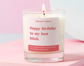 Birthday Gift For Her | Funny Birthday Gift For Friend | Soy Wax Candle | Happy Birthday You Fantastic Bitch