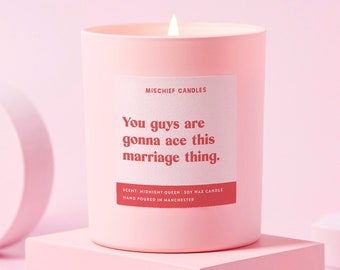 Wedding Gift | Funny Wedding Gift | Funny Candle | Ace This Marriage Thing