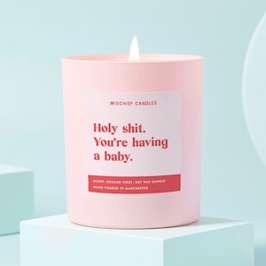 Nieuw babycadeau | Grappig nieuw babycadeau | Grappige kaars | Je krijgt een baby