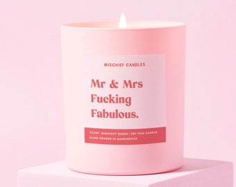 Wedding Gift | Funny Wedding Gift | Soy Wax Candle | Mr & Mrs Fabulous