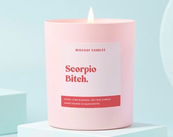Scorpio Birthday Gift | Funny Zodiac Birthday Gift | Funny Candle | Scorpio Bitch