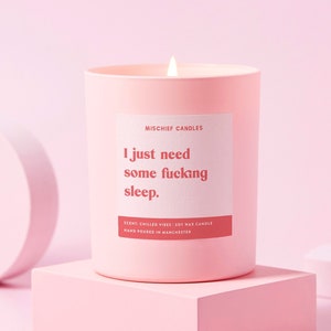 Funny Gift For Her New Mum Gift Funny Candle Need Some Sleep image 1