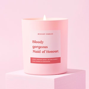 Maid of Honour Gift: Funny Soy Wax Candle, Hand Poured