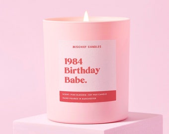 40th Birthday Gift | Funny 40th Birthday Gift | Funny Candle | 1984 Birthday Babe