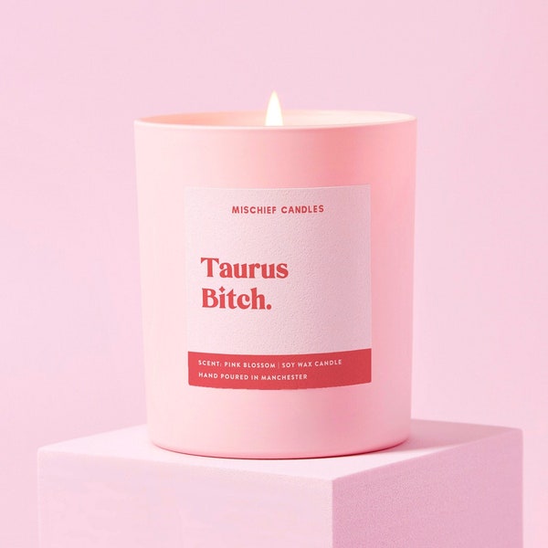 Taurus Birthday Gift | Funny Zodiac Birthday Gift | Funny Candle | Taurus Bitch