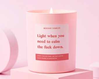 Friendship Gift | Funny Gift For Her | Funny Candle | Calm the Fuck Down