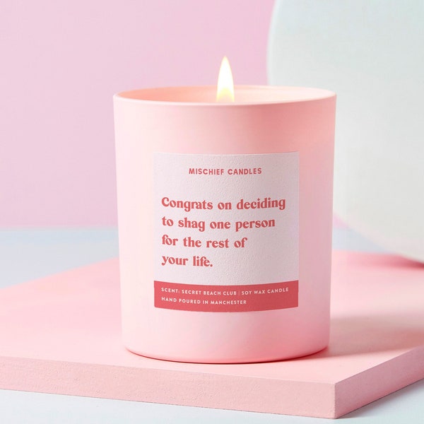 Engagement Gift | Funny Engagement Gift | Funny Candle | Shag One Person