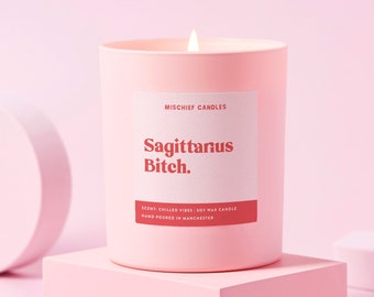 Sagittarius Birthday Gift | Funny Zodiac Birthday Gift | Funny Candle | Sagittarius Bitch