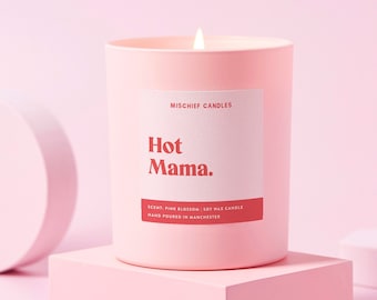 New Baby Gift | Funny Baby Shower Gift | Funny Candle | Hot Mama