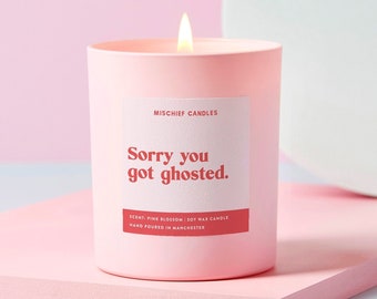 Thinking of You Gift | Funny Ghosted Gift | Funny Candle | Sorry You Got Ghosted