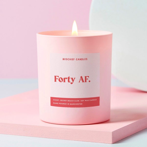40th Birthday Gift | Funny 40th Birthday Gift | Funny Candle | Forty AF