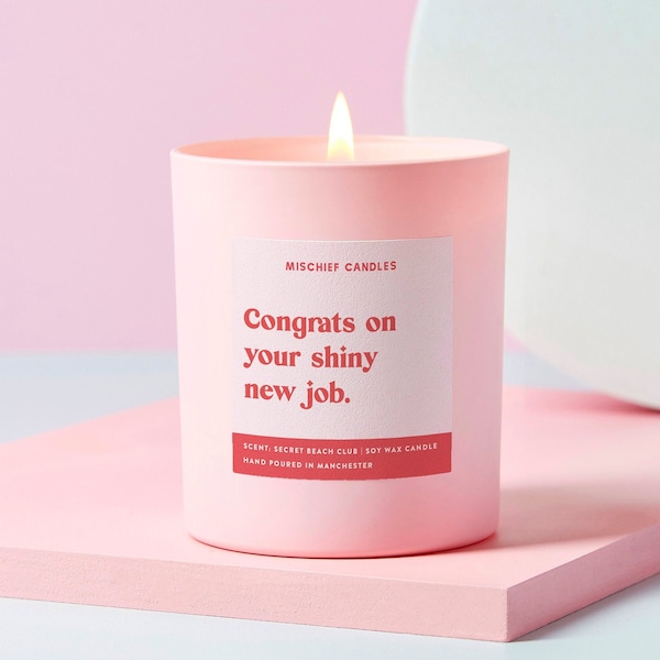 New Job Gift | Funny New Job Gift | Funny Candle | Shiny New Job