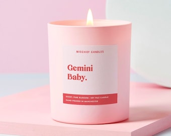 Gemini Birthday Gift | Funny Zodiac Birthday Gift Candle | Gemini Baby