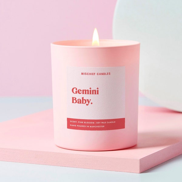 Gemini Birthday Gift | Funny Zodiac Birthday Gift Candle | Gemini Baby