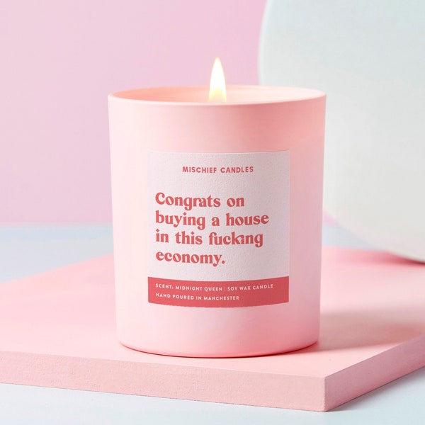 New Home Gift | Funny Housewarming Gift | Funny Candle | A House in This Economy