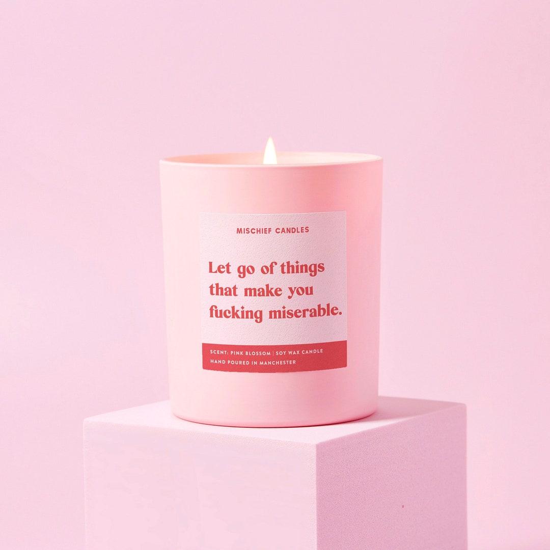 Divorce Gift Funny Divorce Gift Funny Candle Soy Wax Candle Let Go of