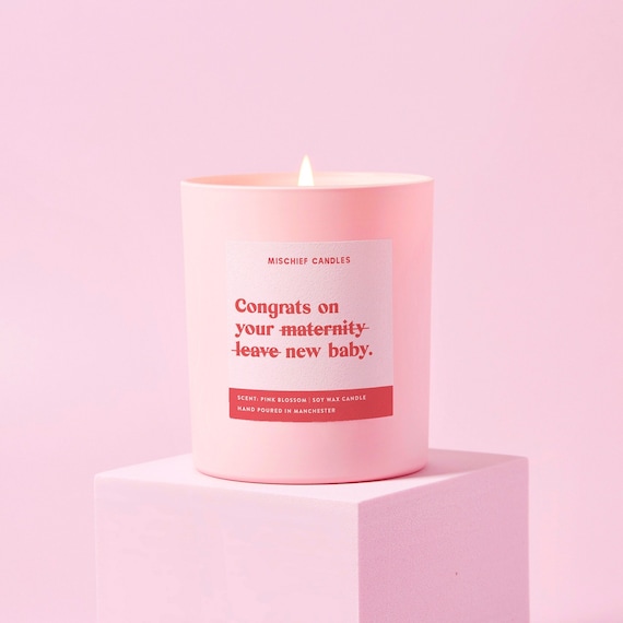 Funny New Baby Gift Congrats On Maternity Leave Soy Wax Candle