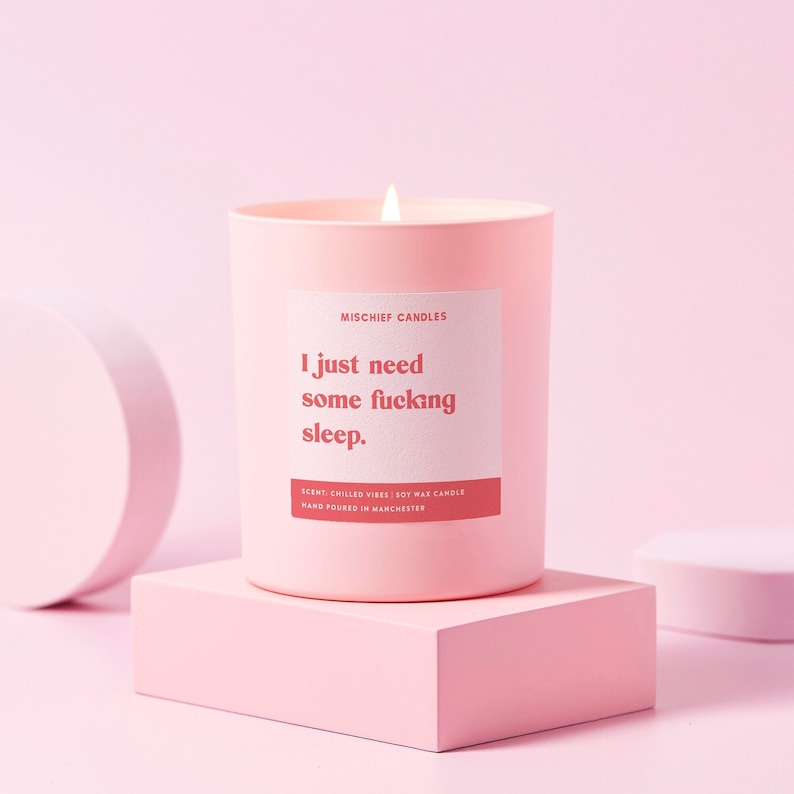Funny Gift For Her New Mum Gift Funny Candle Need Some Sleep image 1