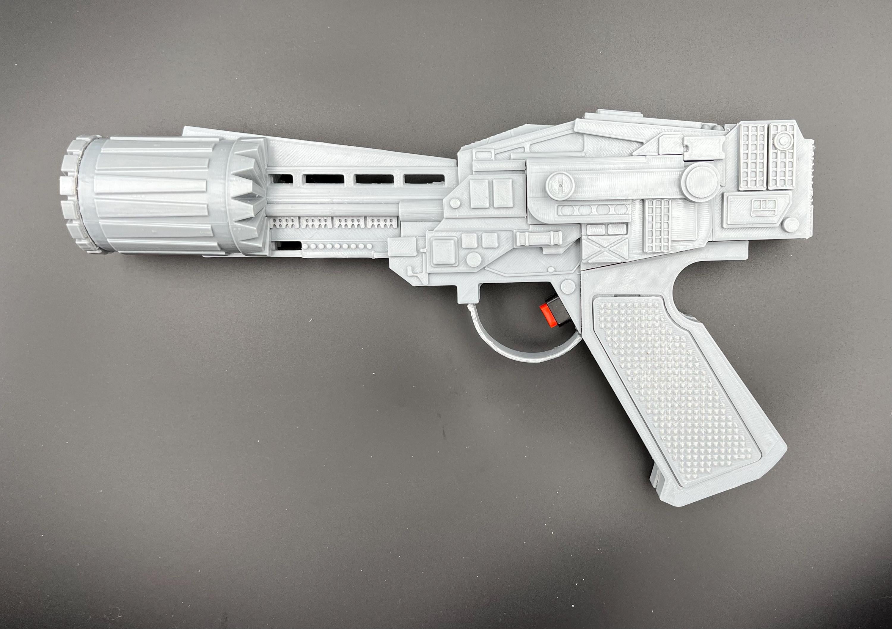 Battlestar Galactica Colonial Blaster With Magnets Installed 3D Printed Raw Prop Replica