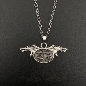 Shaman Drum - Kham Drum - Wolf mannen vrouwen ketting, sjamanistische drumketting, mythologische ketting, Centraal-Azië sieraden, ketting tengrisme