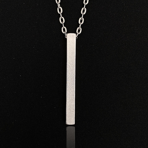 Flat Bar Necklace Etsy