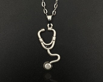 Stethoscope Men Women Necklace, Stethoscope Necklace, Nursing Gift, Doctor Gift, Medical Jewelry, Nurse Accessories, Nurse Necklace, Gifts