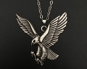 Eagle Men Women Necklace, Hawk Necklace, Hawk Jewelry, Eagle Necklace, Bird Necklace, Thunderbird Necklace, Animal Necklace, Animal Lover
