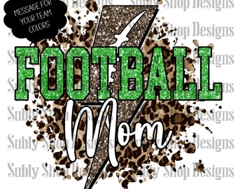 Football mom lightning bolt sublimation digital PNG file, football mom sublimation designs, football shirt designs, custom team sub designs
