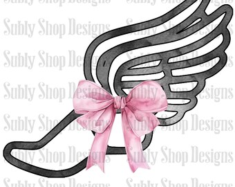Track mom coquette bow, track mom designs, track mom dtf, girly track designs, coquette bow designs
