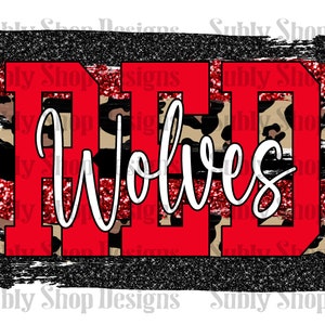 Red wolves brush stroke sublimation digital png file, red wolves designs, red wolves sublimation, wolves team sublimation, red and black png