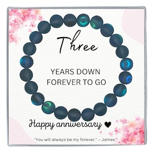 Third Anniversary Gift, 3rd Anniversary Bracelet, 3rd Anniversary Gift, Third Wedding Anniversary Gift for Wife, Quartz Necklace