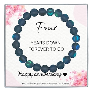 Fourth Anniversary Gift, 4th Anniversary Bracelet, 4th Anniversary Gift, Fourth Wedding Anniversary Gift for Wife, Quartz Necklace