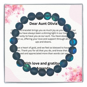 Aunt Birthday Gift, Aunt Thank You Gift Bracelet, Aunt Christmas Jewelry Gift, Bracelet For Aunt Gift, Aunt thank you gift, Quartz Bracelet