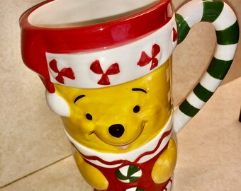 1990 Winnie The Pooh Christmas Nutcracker Santa Mug