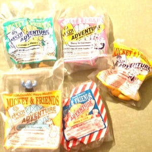 McDonalds Happy Meal Toys - Mickey and Friends Adventure Epcot - factory sealed