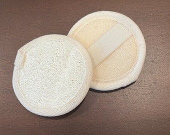 Natural Loofah Exfoliating Pad: Terry Cloth Backing