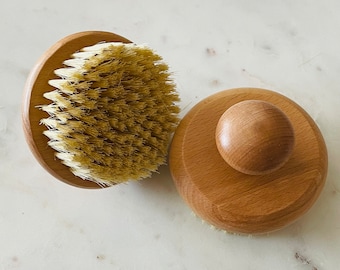 Cepillo corporal de sisal orgánico: exfoliante de madera natural