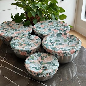 Organic Cotton Bowl Covers - Set of 5 - Zero Waste Kitchen