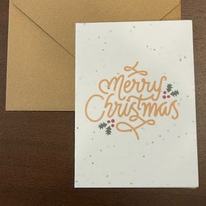 Weihnachtsgrußkarte, Weihnachtskarte, Weihnachtsgeschenk, Grußkarten aus Samenpapier, Grußkarten aus Samenpapier, Handgemachte Grußkarten, Handgemachte Karten, Karten
