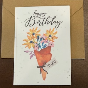 Grußkarten Geburtstag,Blanko Karte,Geburtstag,Glückwunschkarten,Samenpapier,handgemachte Grußkarten,handgemachte Karten,alles Gute zum Geburtstag,Karten