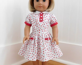 18 in doll, 1940, Kit, Molly dress, retro style