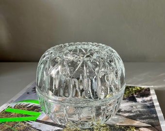 Vintage Clear Glass Homco Fairy Lamp Candle Holder