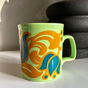 Vintage 70’s  Kiln Craft Floral Staffordshire Potteries Ironstone Mug England
