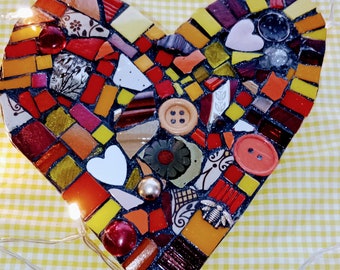 Autumn Heart mosaic