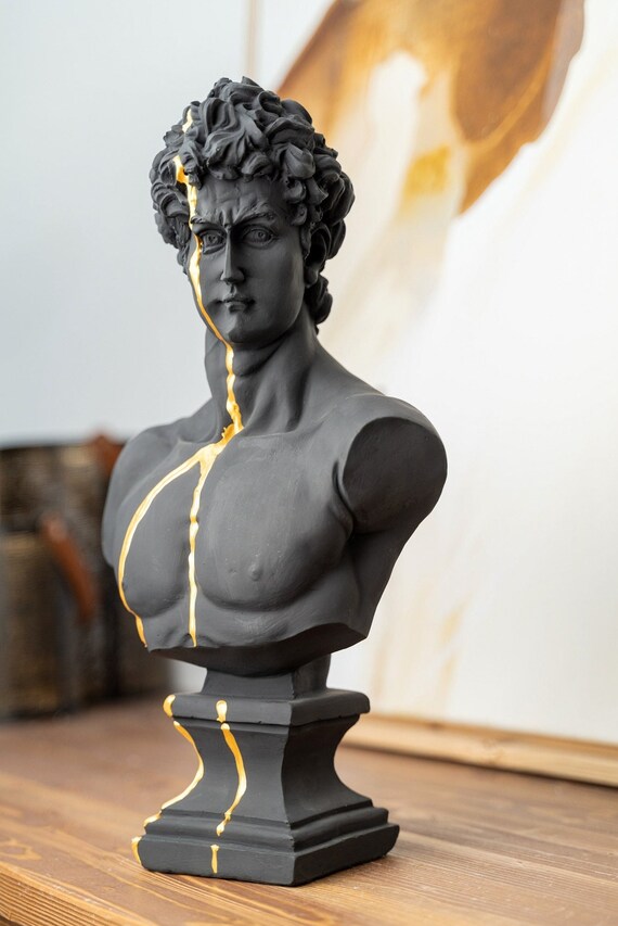 Golden Beauty David Pop Art Sculpture for Home and Office Decor