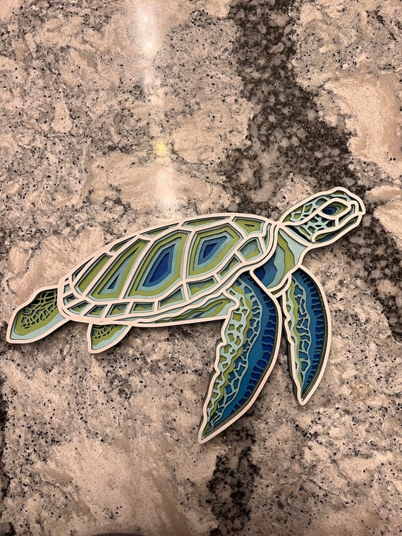 6 Layered Sea Turtle Mandala Etsy